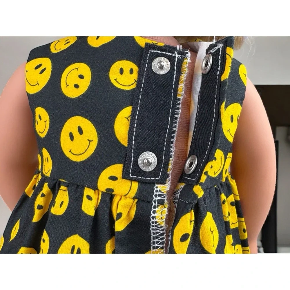 18 in Doll Smiley Face Emoji Dress Fits ‎ American Girl Dolls Handmade W/ Shoes